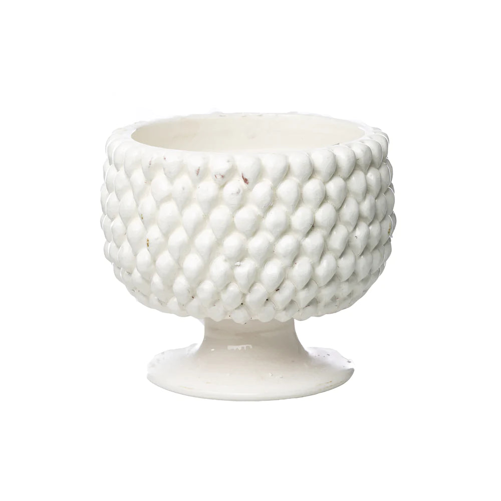 white ceramic plant pots wholesale White Pine Cone Ceramic Planter Small – Home With Hechart