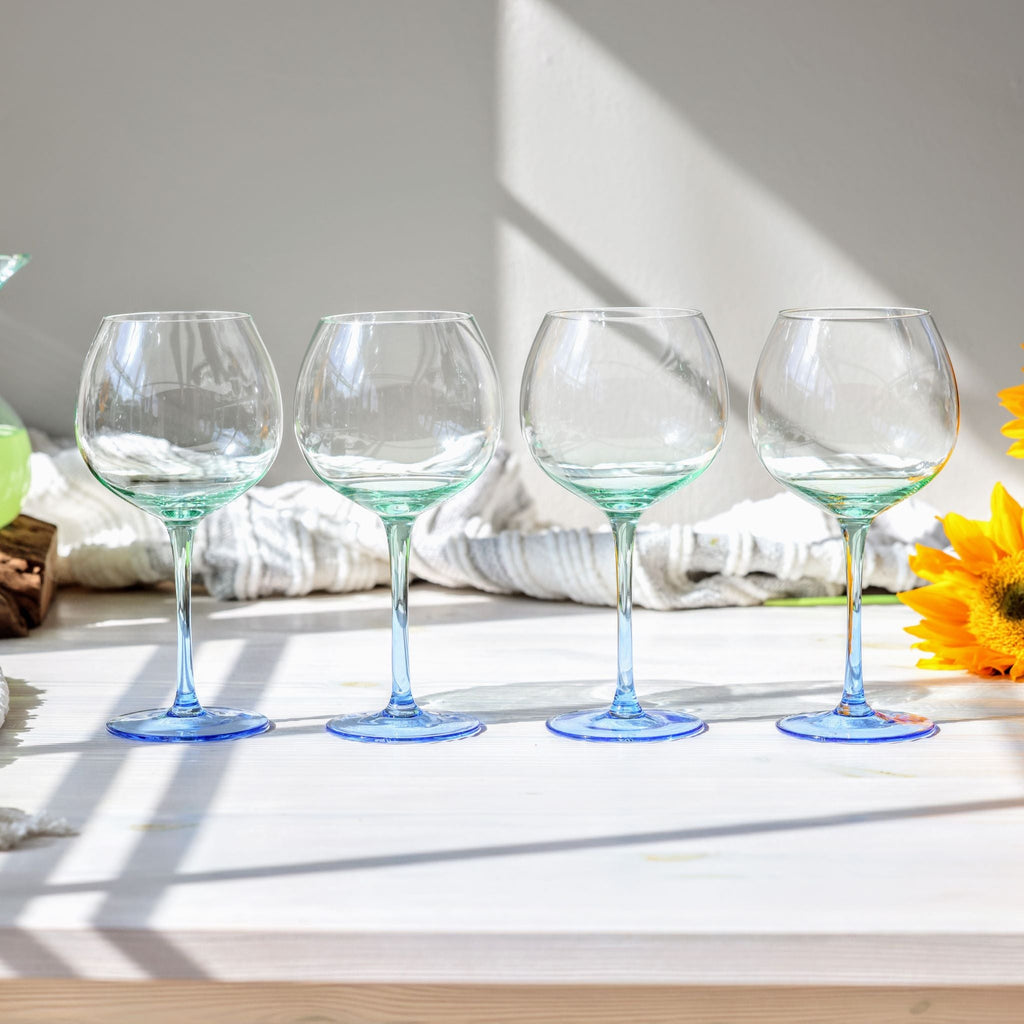 Sunflower Wreath Stemless Wine Glass Set