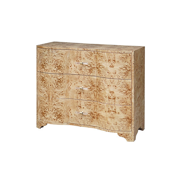 Plymouth Burl Wood Drawer Chest by Worlds Away Plymouth Burl Wood Drawer Chest by Worlds Away