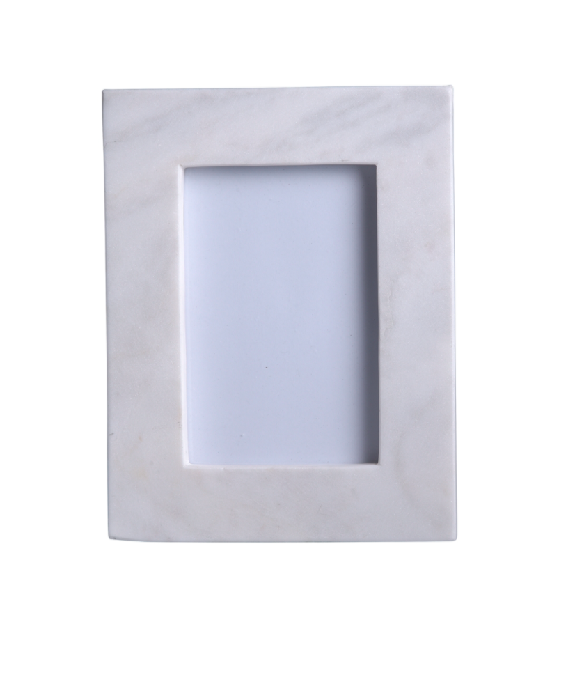 4x6 White Marble Picture Frame